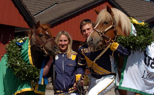  Mikaela och Lufsen II samt Marcus och Tyson II   Foto: Adam Str&ouml;m 